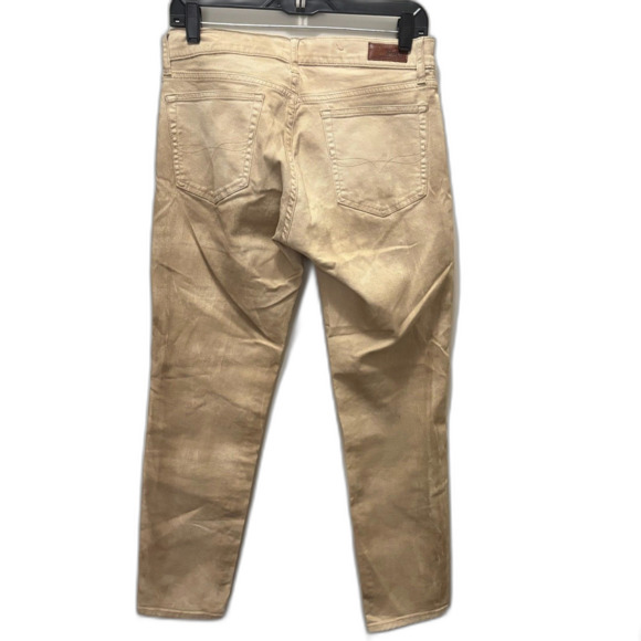 Polo Ralph Lauren the Tompkins Skinny Crop Jeans Tan Tie Dye Bohemian Size 28 - Picture 4 of 7